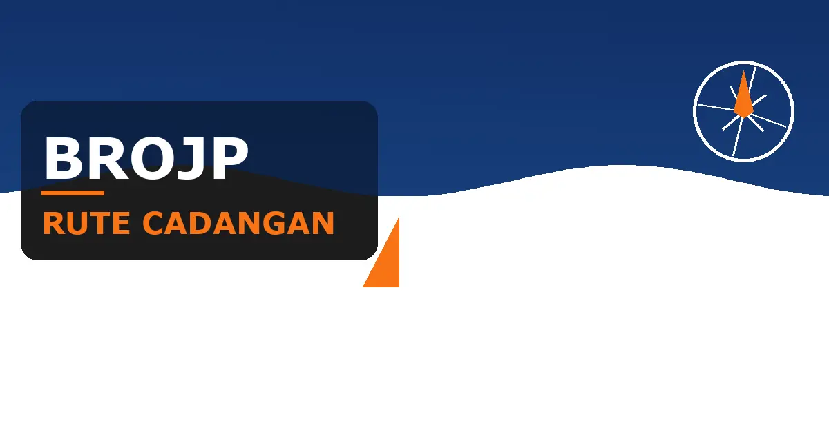 Ilustrasi perlengkapan darurat dan rute cadangan BROJP alternatif